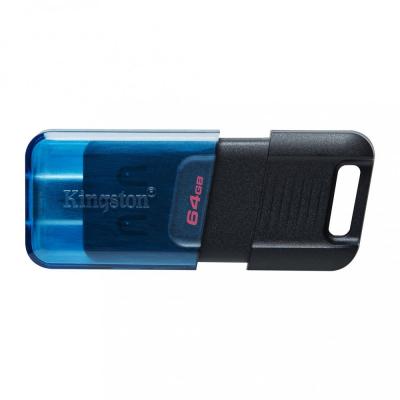 USB 3.2 накопитель Kingston 64GB DataTraveler 80 M, черный/синий, DT80M/64GB
