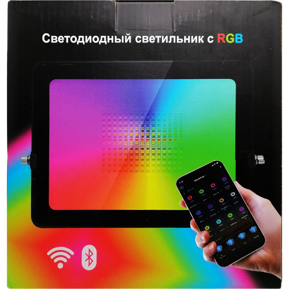 Купить LED прожектор 28W, RGB+CW, IP65, 220V, управление со смартфона,  Wi-Fi, OG-LDP24 по цене 1 990 руб., в сети магазинов Эпицентр