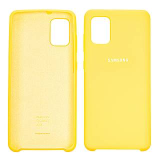 Чехол-накладка Galaxy M51 M515F, TPU рез.Soft touch, лимонный