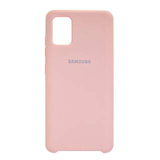 Чехол-накладка Galaxy M51 M515F, TPU рез.Soft touch, серо-розовый