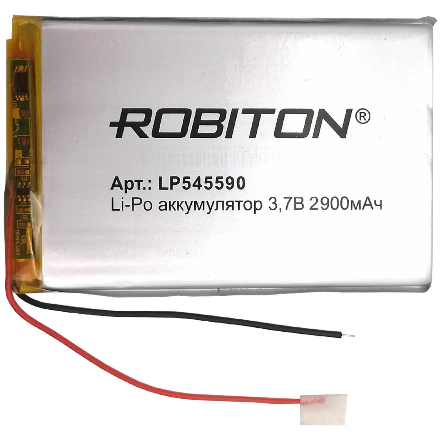 Купить Аккумулятор 5,4*55*90мм, 2900 mAh, LiPo, LP545590 /15742/ ROBITON по  цене 730 руб., в сети магазинов Эпицентр