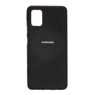 Чехол-накладка Galaxy M51 M515F, TPU рез.Soft touch, черный 