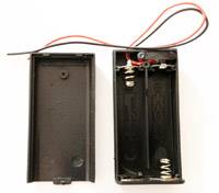 Батарейный отсек под (2 x R6) с проводом L=10см крышка и  выключатель