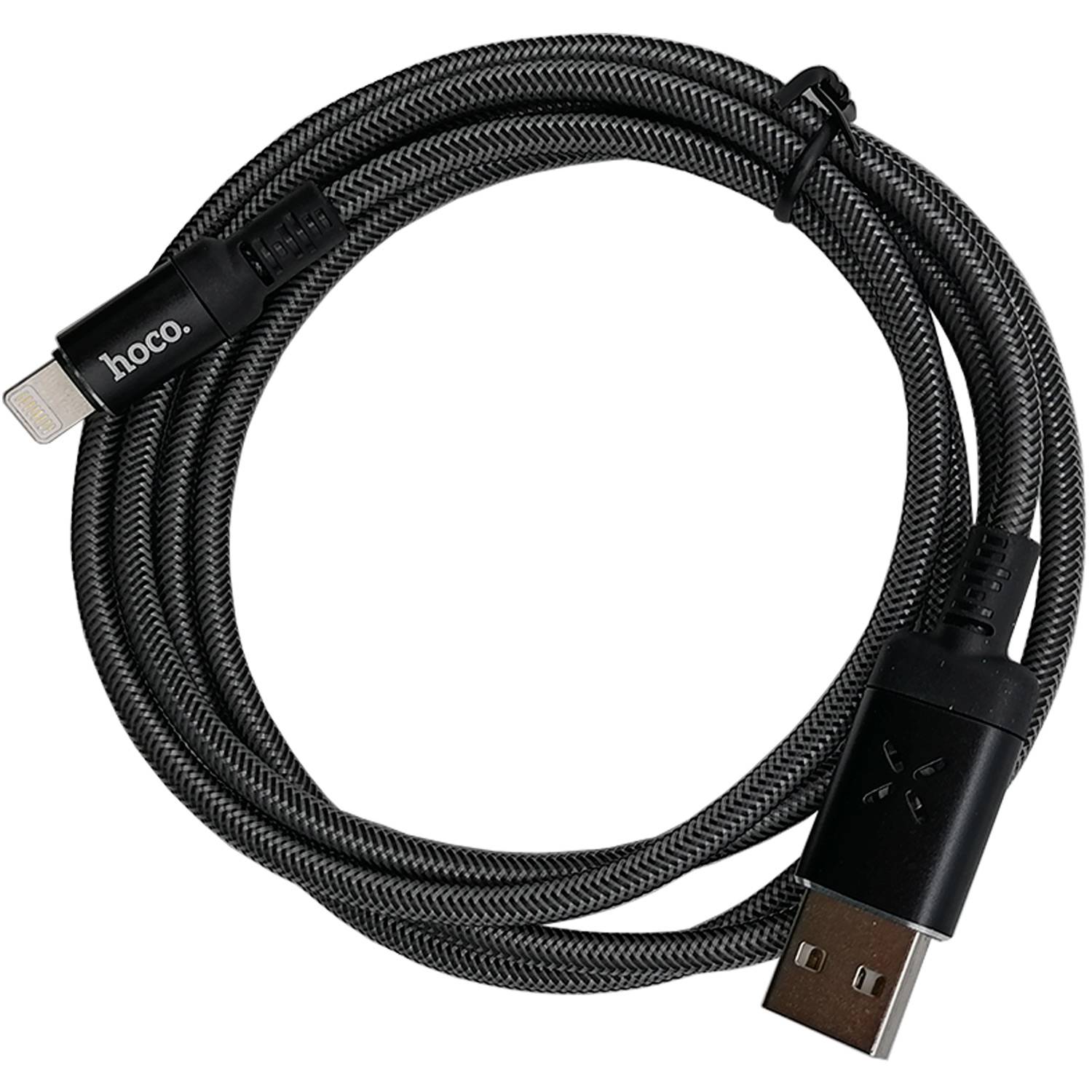 Купить Кабель USB - Lightning 8pin, 1,2м, HOCO U63 Spirit с подсветкой,  черный по цене 360 руб., в сети магазинов Эпицентр