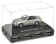 USB - Хаб Smartbuy 4 порта, Mercedes-Benz SL500 silver, H73102W-S