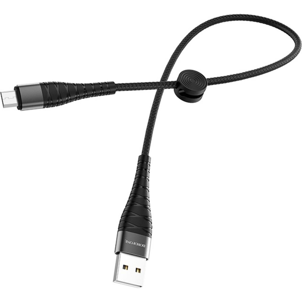 Купить Кабель USB - micro USB, 0,25м, Borofone BX32, 5.0A, нейлон, черный  по цене 170 руб., в сети магазинов Эпицентр