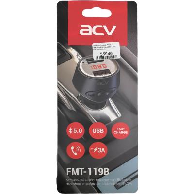 FM модулятор ACV FMT-119B (microSD, USB, 12V, Bluetooth)