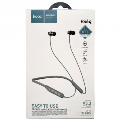 Беспроводные наушники HOCO ES64 Easy Sound, bluetooth, с дугой, серый