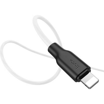 Кабель USB - Lightning 8pin, 1,0м, HOCO X21 Plus Silicone 2.4A, черный/белый