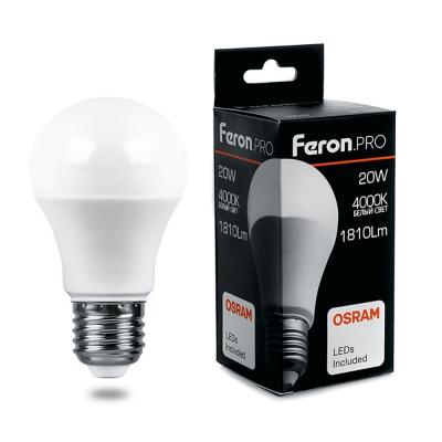LED лампа A65/20W/4000/E27, Feron.PRO /38042/***