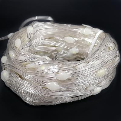 Гирлянда провол. 20м./200led, капля на тройном проводе, БЕЛ; LX-211