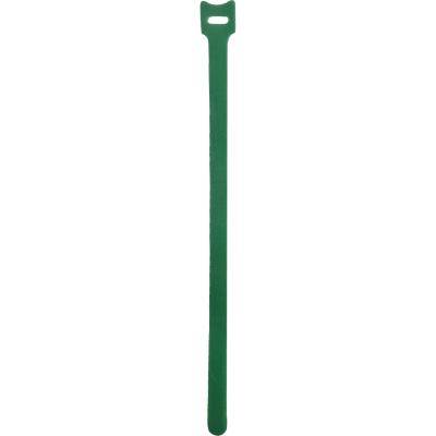 Хомут-липучка для кабеля, с застежкой, 310*14мм, зеленый (10шт)