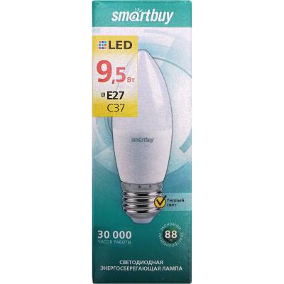 LED лампа C37/9,5W/3000/E27, Smartbuy	