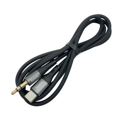 Jack 3,5mm - TYPE-C 1,0м, HOCO UPA22, силикон, черный
