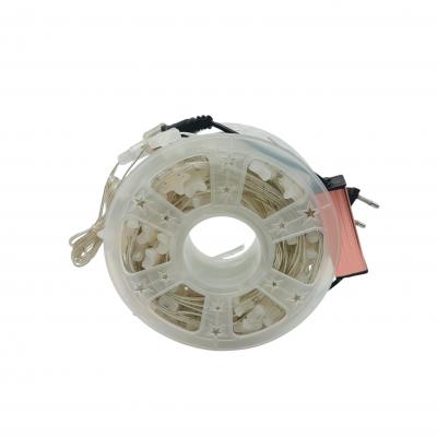 Гирлянда катушка, 25м, 120LED, Звезды т.бел, П.П. LX-501