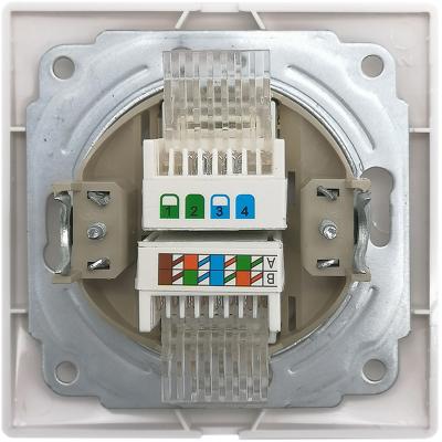РСУ компьютер RJ-45 + телефон 1-мест. белая "Венера" (SBE-01w-S1-RJPH)