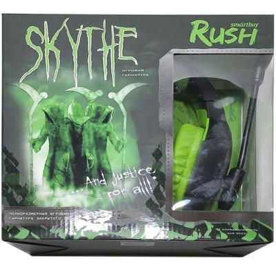Игровая гарнитура Smartbuy RUSH SKYTHE, динамик 50мм, гибкий микрофон, зеленая (SBHG-8600)***