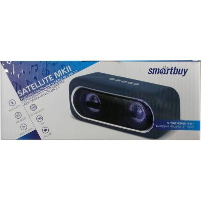 Активная колонка SmartBuy SATELLITE 2, 10Вт, Bluetooth, FM, MP3, подсветка, серая, SBS-460