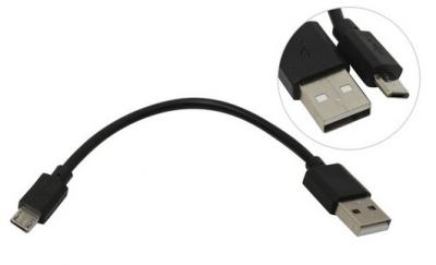 Кабель USB - micro USB, 0,15м, Smartbuy, <3A, черный (iK-020)
