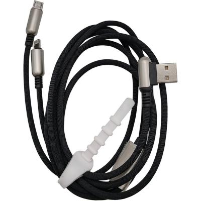 Кабель 2 в 1 USB - Lightning 8pin+micro USB, 1,5м, HOCO U17 Series, черный