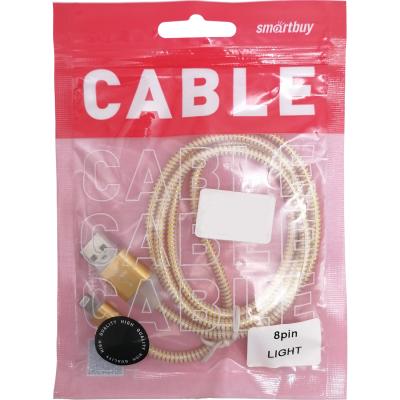 Кабель USB - Lightning 8pin, 1,2м, Smartbuy, индикац.заряда (iK-512s)***