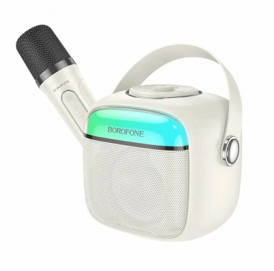Активная колонка BOROFONE BP15 (FM/AUX/USB/microSD/BT) с микрофоном, белый***