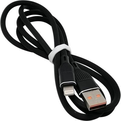 Кабель USB - Lightning 8pin, 1,0м, SmartBuy S72, 2.4A, силикон, черный (iK-512-S72b)