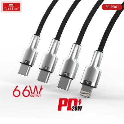 Кабель Type C - Lightning 8pin, 1,0м, Earldom EC-PD01, 20W PD, черный