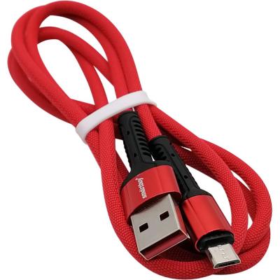 Кабель USB - micro USB, 1,0м, SmartBuy S26, 3A, нейлон, красный (iK-12-S26r)