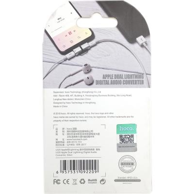 Адаптер audio HOCO LS20 для Apple, серебро