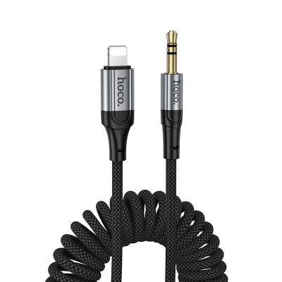 Jack 3,5mm - Lightning 1,5м HOCO UPA33A, витой, черный 