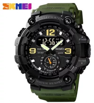 Часы наручные Skmei 1637 армейский зеленый (army green)