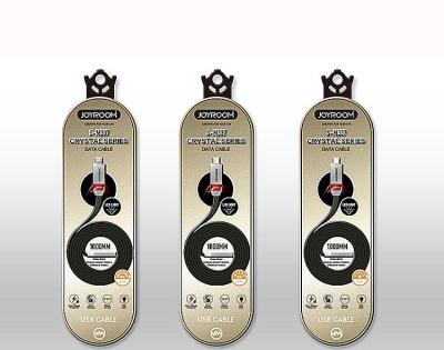 Кабель USB - micro USB, 1,0м, JOYROOM Crystal Series S-M337, золото