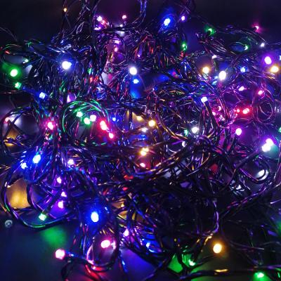 Гирлянда нитевая уличная, 20м, 160LED, RGB/2 LED мерц, Ч.П. LX-220