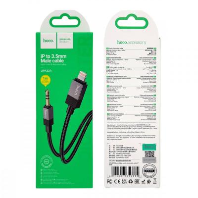 Jack 3,5mm - Lightning 1,0м HOCO UPA32A, черный 