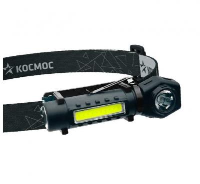 Фонарь налобный КОСМОС KOC508Lit (3+3W, 1200mAh) 