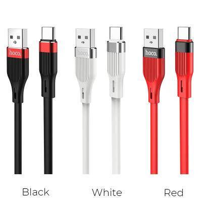 Кабель USB - Type C, 1,2м, HOCO U72 Forest Silicone, красный