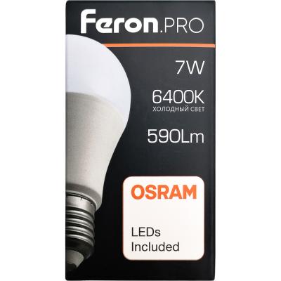 LED лампа A55/07W/6400/E27, Feron.PRO /38025/***