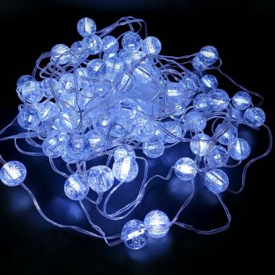 Гирлянда нитевая, 10м, 80LED, прозр/Шары бел. П.П. LX-375