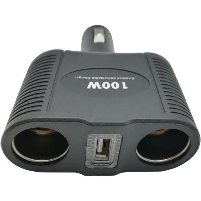 Разветвитель прикуривателя, 2 гнезда+1USB 1,2А, OLESSON 1646