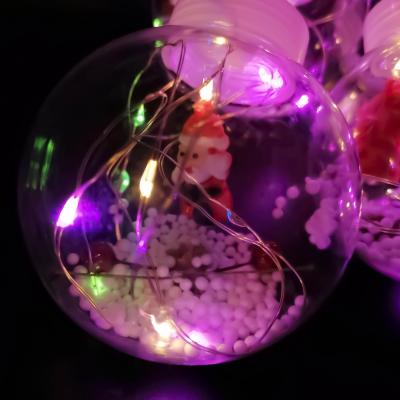 Гирлянда бахрома, шар, 3м\0,5м, 10шт, RGB, прозрачные, LX-111 Дед Мороз