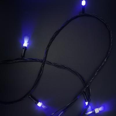 Гирлянда катушка, 100м, 480LED, 8mm, граненый, син. LX-239