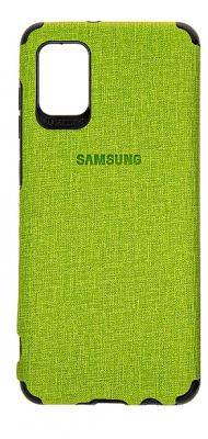 Чехол-накладка Galaxy A20 A205/A30 A305/M10s, TPU рез+текстиль, зеленый 