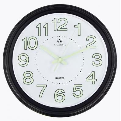 Часы настенные Atlantis 1420A10 черная рамка (black frame)•