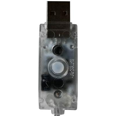 Гирлянда штора, 3,0м/3,0м, 300LED, х.бел. с контроллером, IP65, пульт, USB 5В/1-2А, LDG08