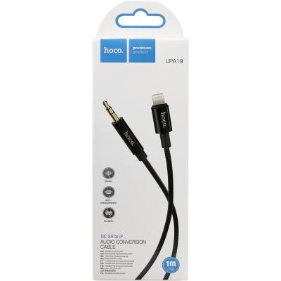 Jack 3,5mm - Lightning 1,0м HOCO UPA19, черный 