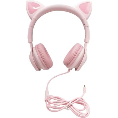Наушники-гарнитура HOCO W36 Cat, накладная, розовый