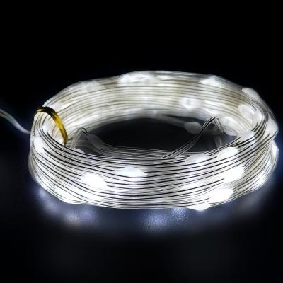 Гирлянда провол. 10м/100LED, капля на тройном проводе, БЕЛ; LX-209
