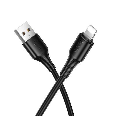 Кабель USB - Lightning 8pin, 1,0м, HOCO X120 Beneficio, ПВХ, черный 