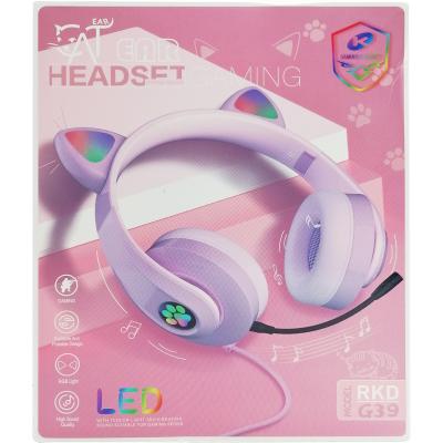Наушники-гарнитура KADUM G39, для ПК (3,5мм/USB), черная***